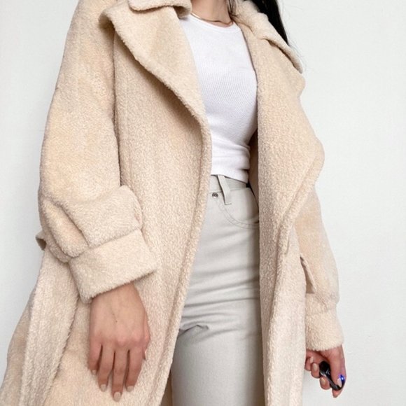 Jackets & Blazers - 100% Alpaca Fur Belted Coat -Size 6 (NWOT)